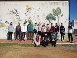 alumnos de TECO de ESYDE Huelva en el Parque Moret